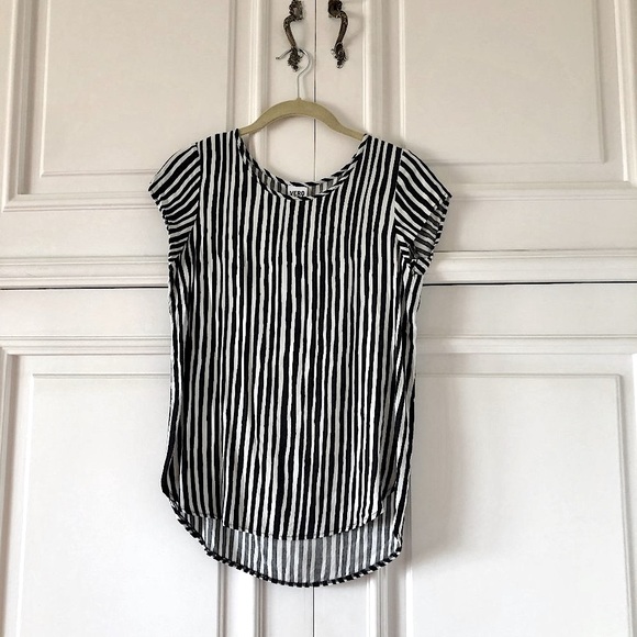 Vero Moda Zebra Print Black & White Tunic Blouse XS - Picture 5 of 15